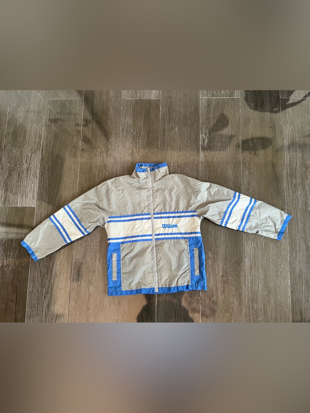 Wilson Kids Gray and Blue Rain Jacket